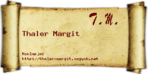 Thaler Margit névjegykártya